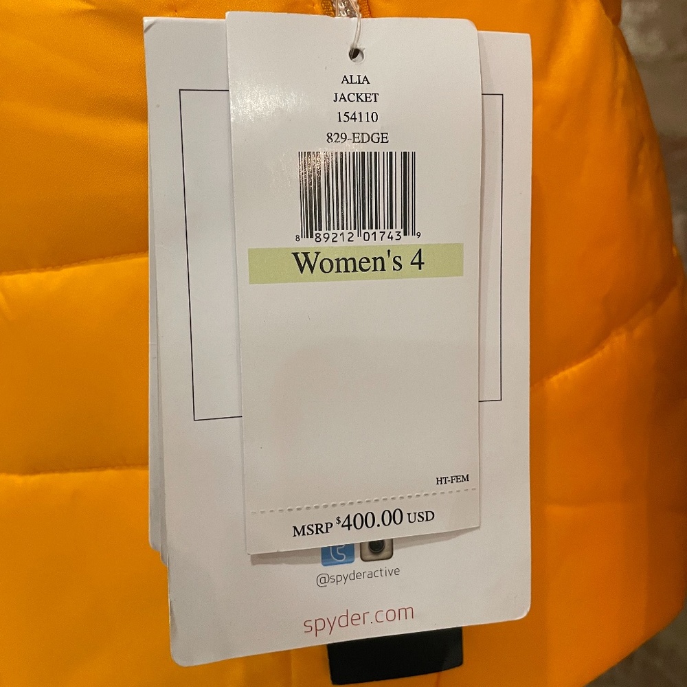 Spyder Alia Ski Jacket ~ Orange, Size 4 (only worn once!) - Picture 2 of 6